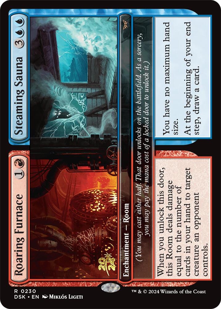 Roaring Furnace // Steaming Sauna [Duskmourn: House of Horror Prerelease Promos] | Gam3 Escape