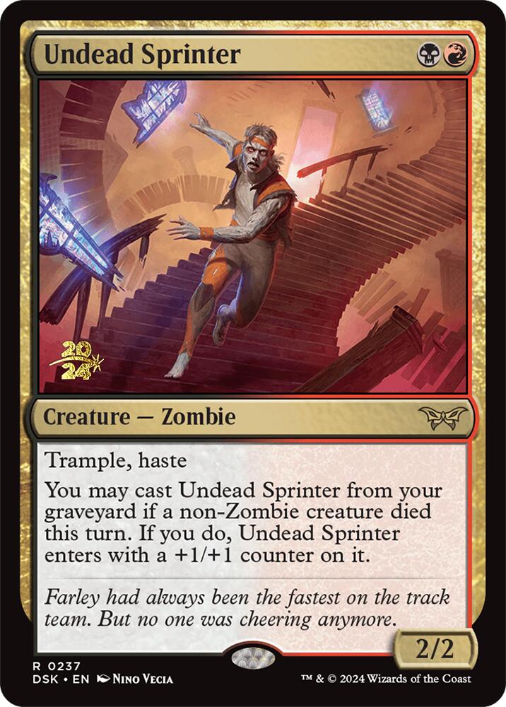 Undead Sprinter [Duskmourn: House of Horror Prerelease Promos] | Gam3 Escape