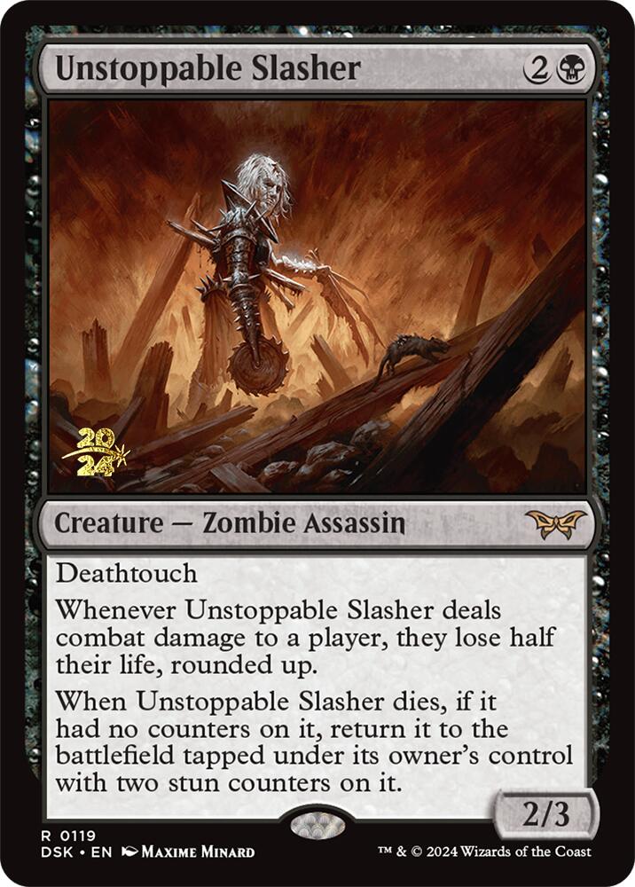 Unstoppable Slasher (0119) [Duskmourn: House of Horror Prerelease Promos] | Gam3 Escape