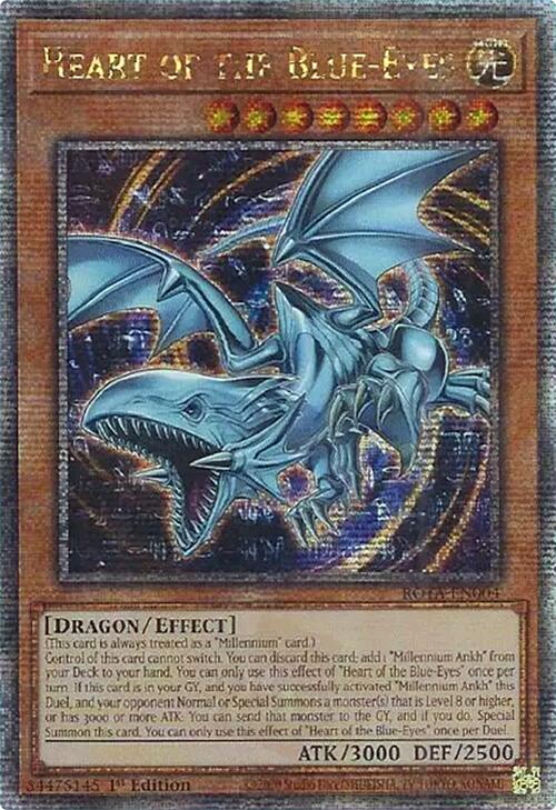 Heart of the Blue-Eyes (Quarter Century Secret Rare) [ROTA-EN004] Quarter Century Secret Rare | Gam3 Escape