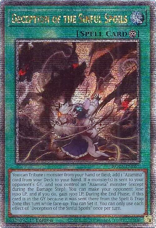 Deception of the Sinful Spoils (Quarter Century Secret Rare) [ROTA-EN055] Quarter Century Secret Rare | Gam3 Escape