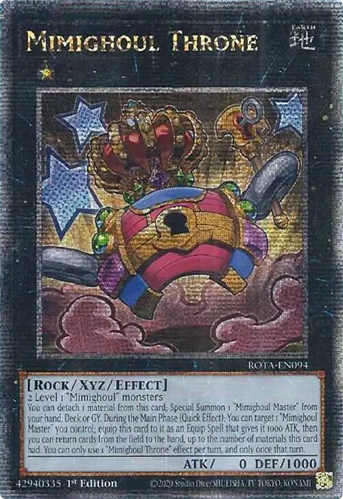 Mimighoul Throne (Quarter Century Secret Rare) [ROTA-EN094] Quarter Century Secret Rare | Gam3 Escape