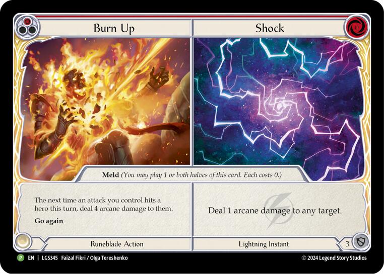 Burn Up // Shock - LGS345 [LGS345] (Promo)  Cold Foil | Gam3 Escape