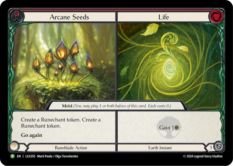 Arcane Seeds // Life [LGS350] (Promo)  Cold Foil | Gam3 Escape