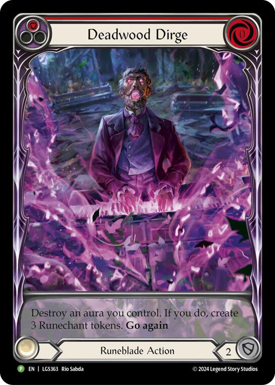 Deadwood Dirge (Red) (Extended Art) [LGS363] (Promo)  Rainbow Foil | Gam3 Escape