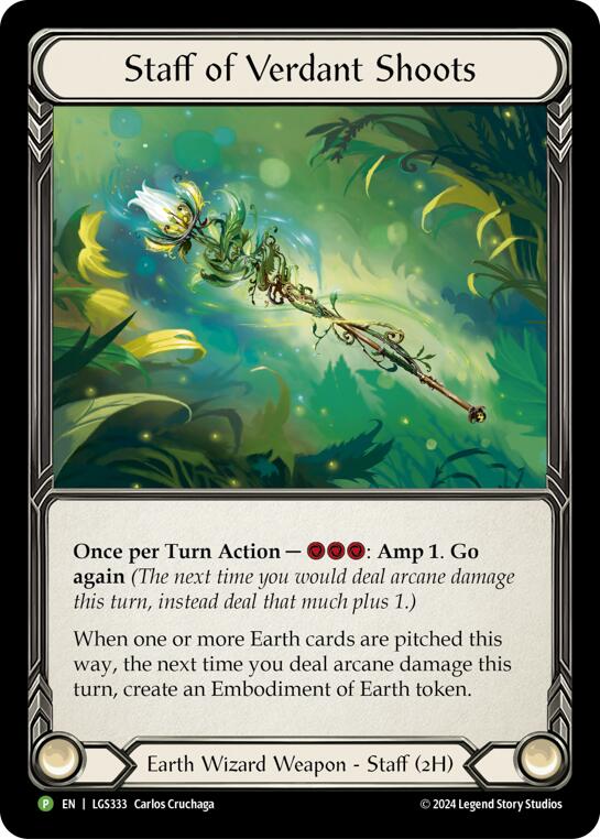 Staff of Verdant Shoots [LGS333] (Promo)  Rainbow Foil | Gam3 Escape