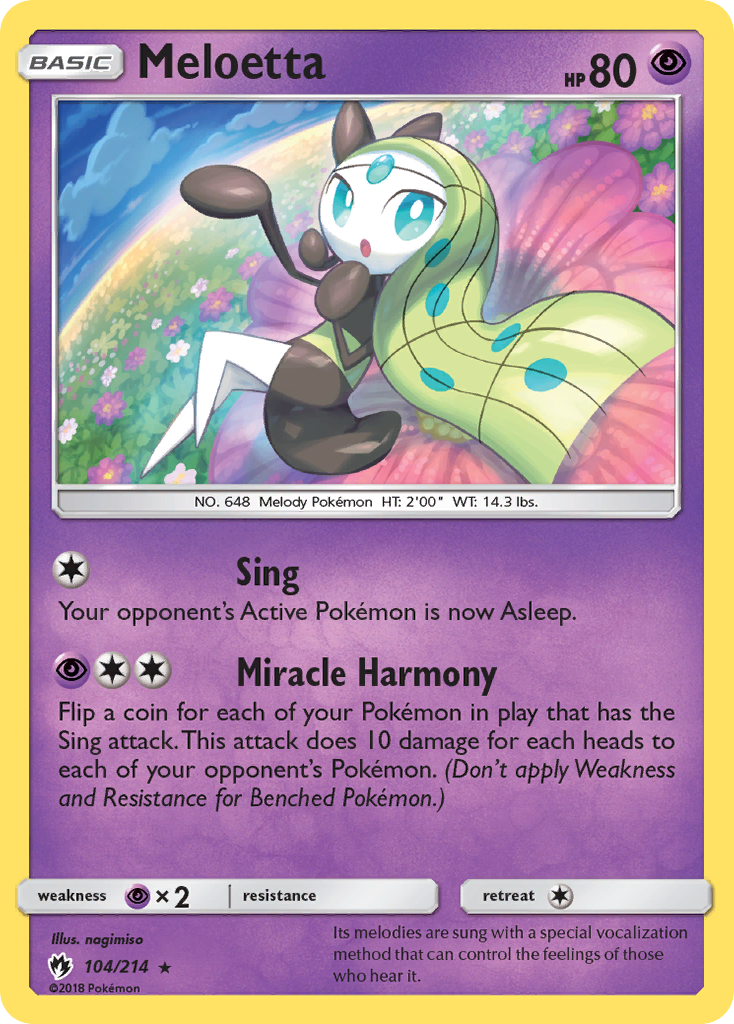 Meloetta (104/214) [Sun & Moon: Lost Thunder] | Gam3 Escape