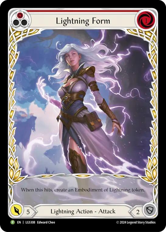 Lightning Form (Red) [LGS308] (Promo)  Rainbow Foil | Gam3 Escape