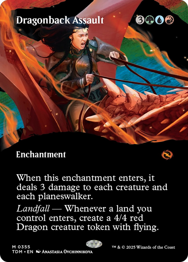 Dragonback Assault (Borderless) [Tarkir: Dragonstorm] | Gam3 Escape