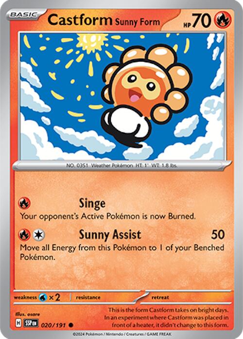 Castform Sunny Form (020/191) [Scarlet & Violet: Surging Sparks] | Gam3 Escape