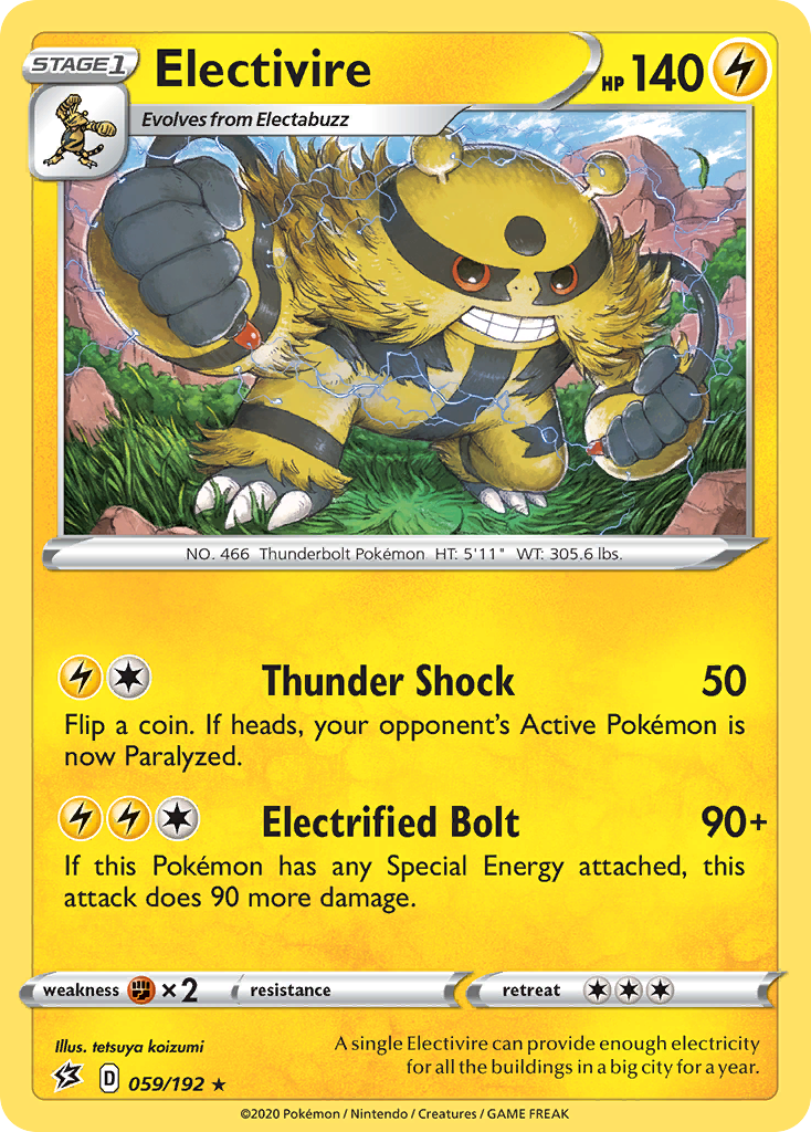 Electivire (059/192) [Sword & Shield: Rebel Clash] | Gam3 Escape