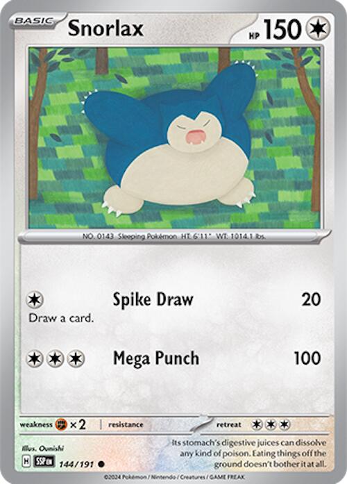 Snorlax (144/191) [Scarlet & Violet: Surging Sparks] | Gam3 Escape