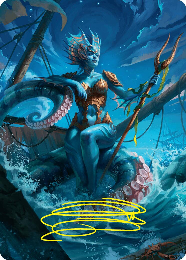 Kiora, the Rising Tide Art Card (30/54) (Gold-Stamped Signature) [Foundations Art Series] | Gam3 Escape