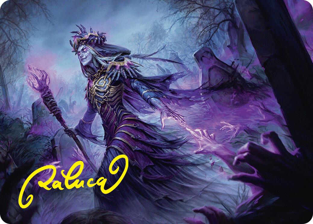 Zul Ashur, Lich Lord Art Card (10/54) (Gold-Stamped Signature) [Foundations Art Series] | Gam3 Escape