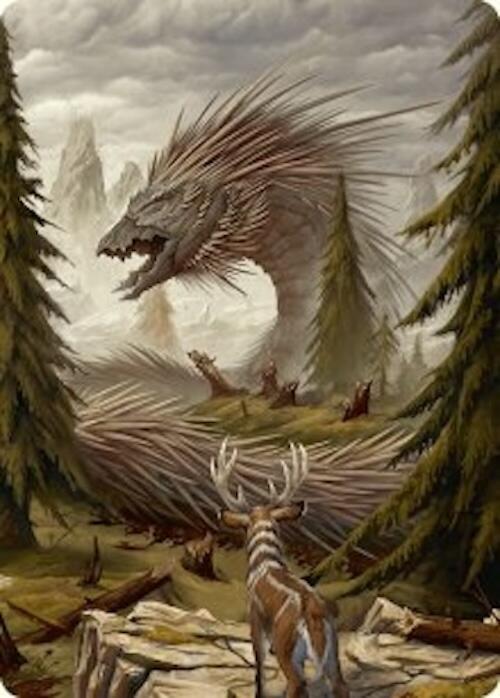 Quilled Greatwurm Art Card (44/54) [Foundations Art Series] | Gam3 Escape