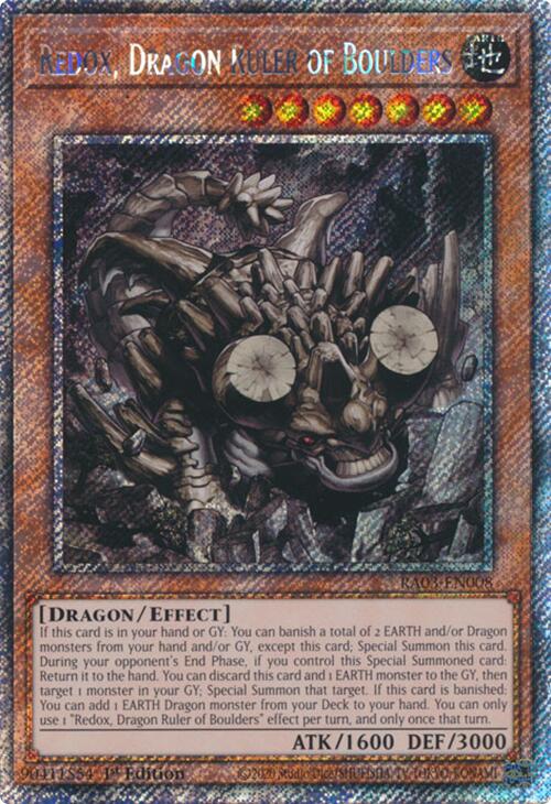 Redox, Dragon Ruler of Boulders (Platinum Secret Rare) [RA03-EN008] Platinum Secret Rare | Gam3 Escape