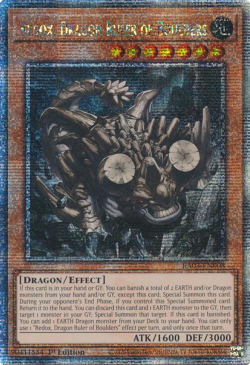 Redox, Dragon Ruler of Boulders (Quarter Century Secret Rare) [RA03-EN008] Quarter Century Secret Rare | Gam3 Escape