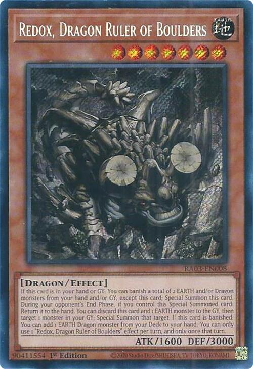 Redox, Dragon Ruler of Boulders (Secret Rare) [RA03-EN008] Secret Rare | Gam3 Escape