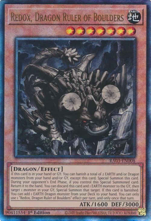 Redox, Dragon Ruler of Boulders (UTR) [RA03-EN008] Prismatic Ultimate Rare | Gam3 Escape