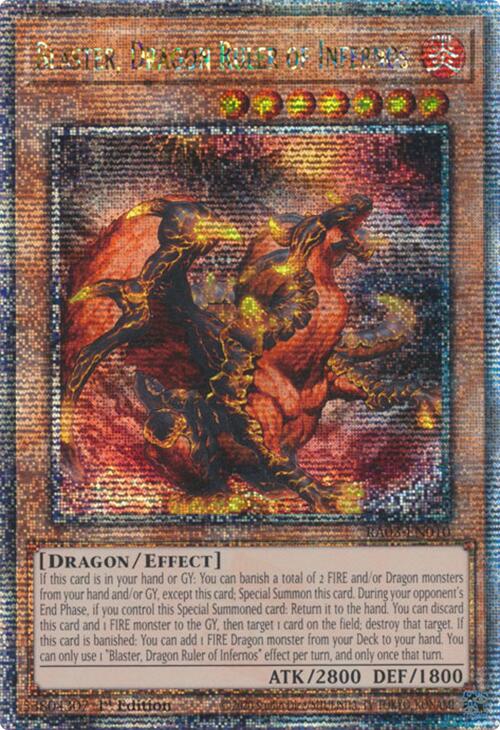 Blaster, Dragon Ruler of Infernos (Quarter Century Secret Rare) [RA03-EN010] Quarter Century Secret Rare | Gam3 Escape