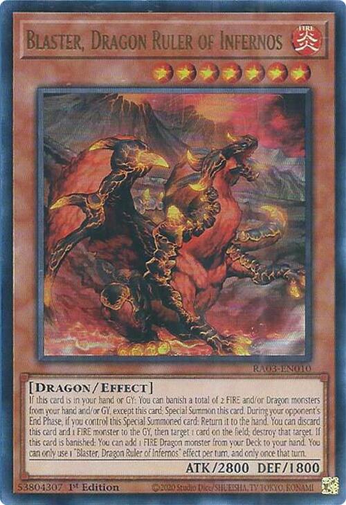 Blaster, Dragon Ruler of Infernos (UR) [RA03-EN010] Ultra Rare | Gam3 Escape