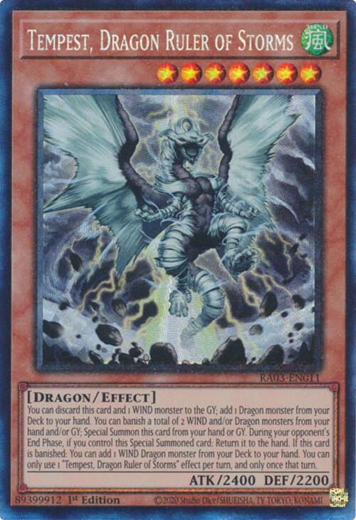 Tempest, Dragon Ruler of Storms (CR) [RA03-EN011] Prismatic Collector's Rare | Gam3 Escape