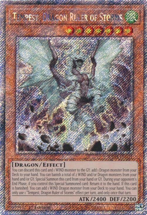 Tempest, Dragon Ruler of Storms (Platinum Secret Rare) [RA03-EN011] Platinum Secret Rare | Gam3 Escape