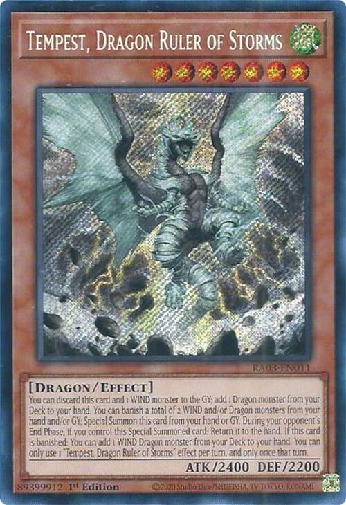 Tempest, Dragon Ruler of Storms (Secret Rare) [RA03-EN011] Secret Rare | Gam3 Escape