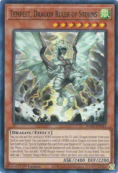 Tempest, Dragon Ruler of Storms [RA03-EN011] Super Rare | Gam3 Escape