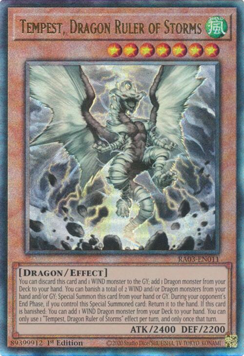 Tempest, Dragon Ruler of Storms (UTR) [RA03-EN011] Prismatic Ultimate Rare | Gam3 Escape