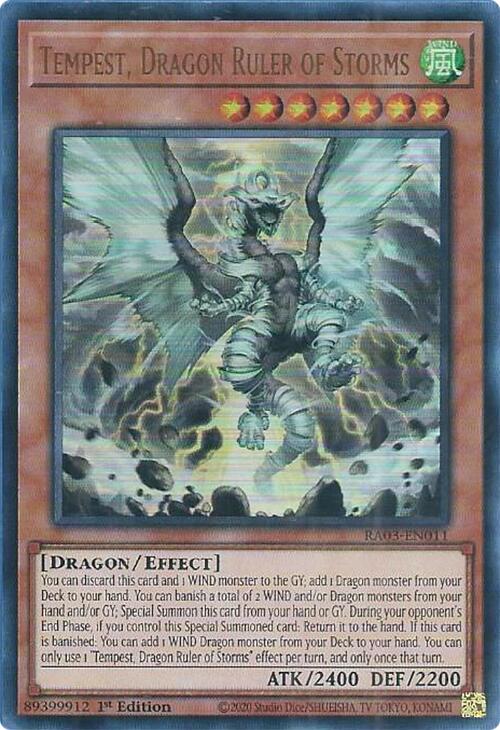 Tempest, Dragon Ruler of Storms (UR) [RA03-EN011] Ultra Rare | Gam3 Escape