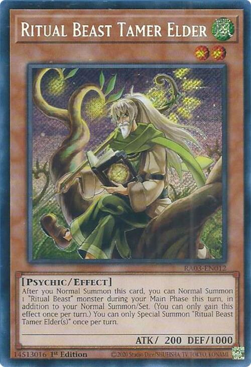 Ritual Beast Tamer Elder (Secret Rare) [RA03-EN012] Secret Rare | Gam3 Escape