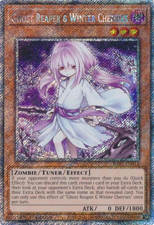 Ghost Reaper & Winter Cherries (Alternate Art) (Platinum Secret Rare) [RA03-EN014] Platinum Secret Rare | Gam3 Escape