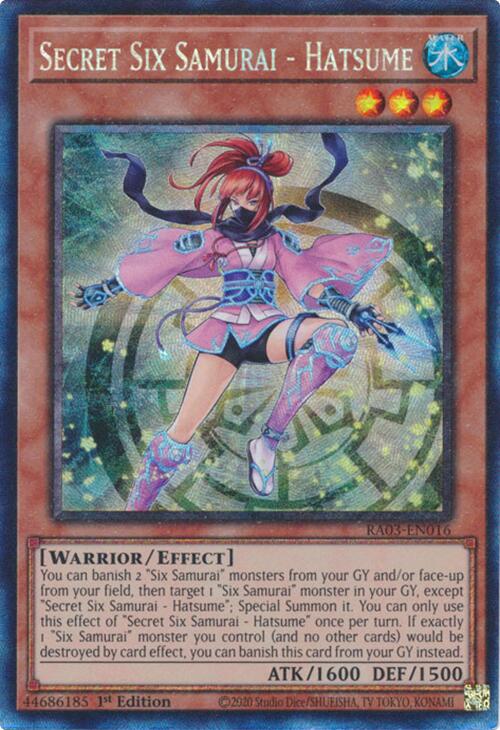 Secret Six Samurai - Hatsume (CR) [RA03-EN016] Prismatic Collector's Rare | Gam3 Escape