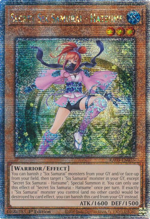 Secret Six Samurai - Hatsume (Quarter Century Secret Rare) [RA03-EN016] Quarter Century Secret Rare | Gam3 Escape