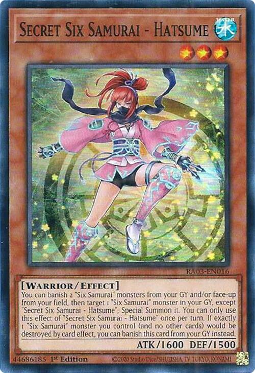 Secret Six Samurai - Hatsume [RA03-EN016] Super Rare | Gam3 Escape