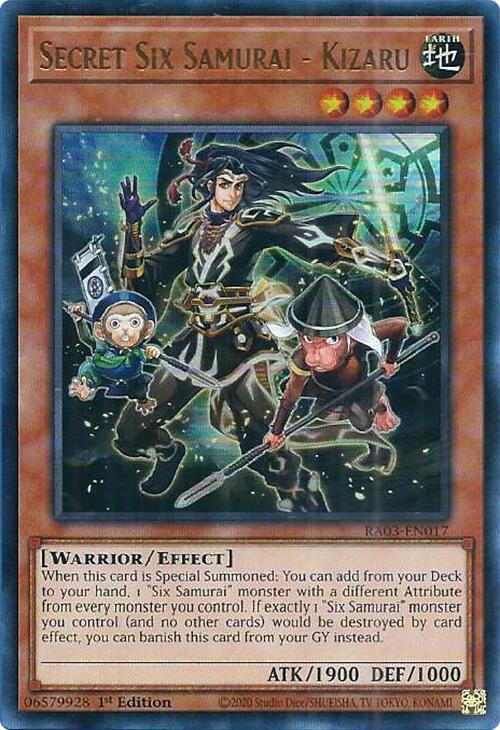 Secret Six Samurai - Kizaru (UR) [RA03-EN017] Ultra Rare | Gam3 Escape