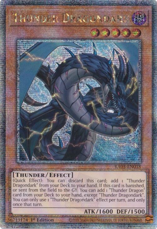 Thunder Dragondark (Quarter Century Secret Rare) [RA03-EN018] Quarter Century Secret Rare | Gam3 Escape