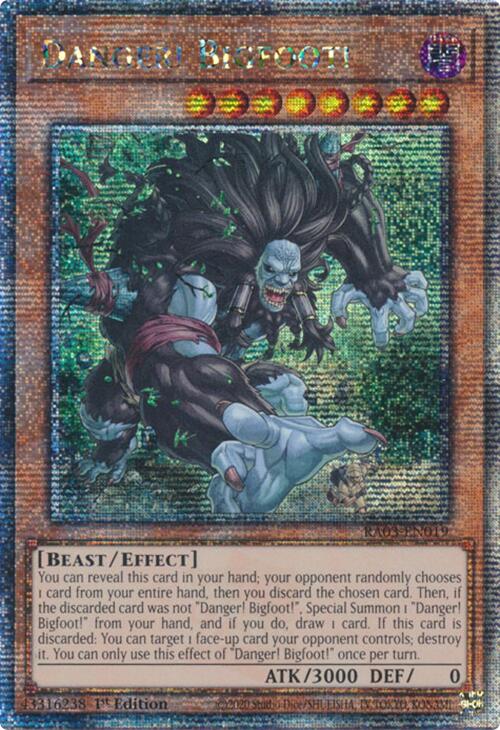 Danger! Bigfoot! (Quarter Century Secret Rare) [RA03-EN019] Quarter Century Secret Rare | Gam3 Escape