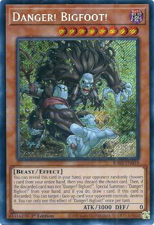 Danger! Bigfoot! (Secret Rare) [RA03-EN019] Secret Rare | Gam3 Escape