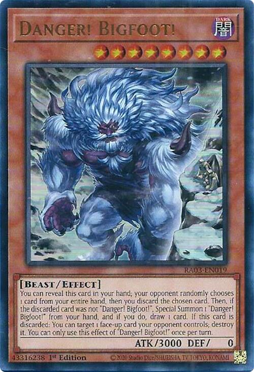 Danger! Bigfoot! (Alternate Art) (UR) [RA03-EN019] Ultra Rare | Gam3 Escape