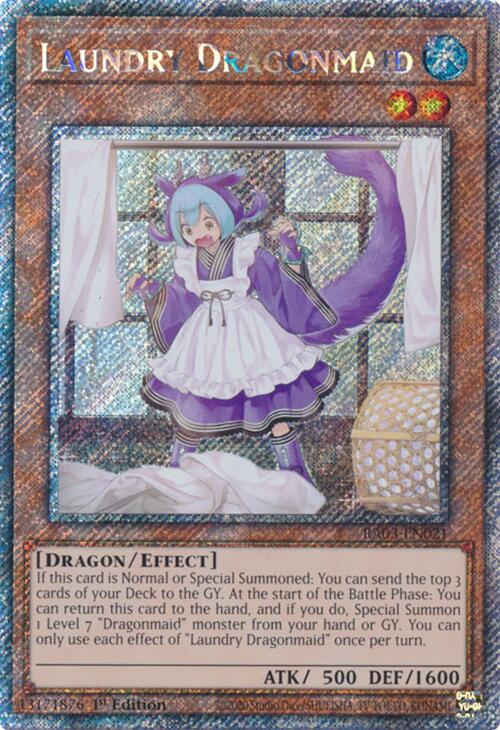 Laundry Dragonmaid (Platinum Secret Rare) [RA03-EN021] Platinum Secret Rare | Gam3 Escape