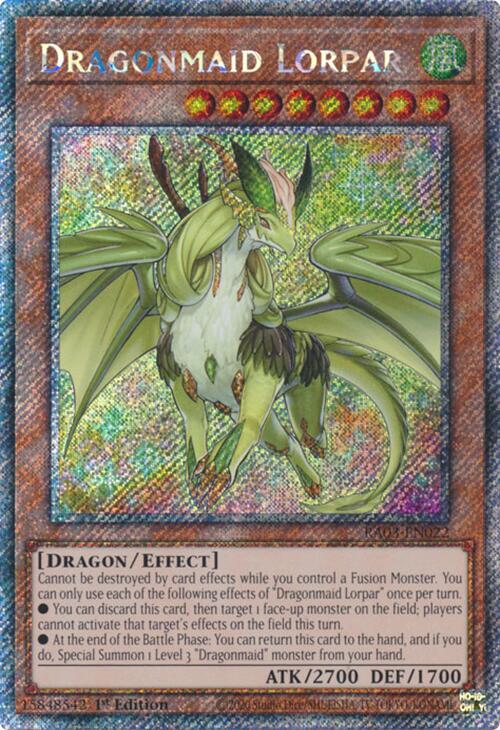 Dragonmaid Lorpar (Platinum Secret Rare) [RA03-EN022] Platinum Secret Rare | Gam3 Escape