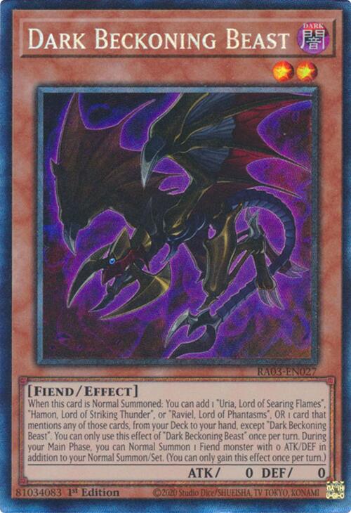 Dark Beckoning Beast (CR) [RA03-EN027] Prismatic Collector's Rare | Gam3 Escape