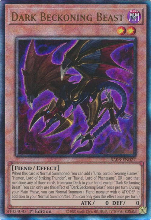 Dark Beckoning Beast (UTR) [RA03-EN027] Prismatic Ultimate Rare | Gam3 Escape