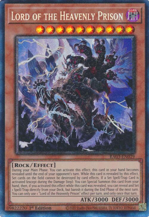 Lord of the Heavenly Prison (CR) [RA03-EN029] Prismatic Collector's Rare | Gam3 Escape