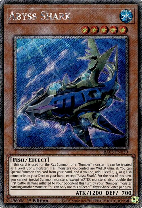 Abyss Shark (Platinum Secret Rare) [RA03-EN030] Platinum Secret Rare | Gam3 Escape