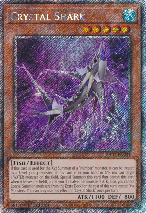 Crystal Shark (Platinum Secret Rare) [RA03-EN031] Platinum Secret Rare | Gam3 Escape