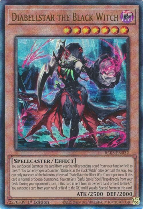 Diabellstar the Black Witch (UTR) [RA03-EN032] Prismatic Ultimate Rare | Gam3 Escape