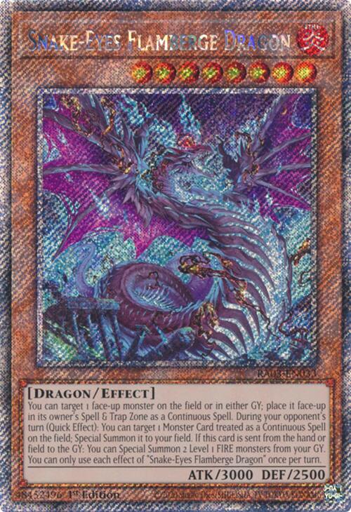 Snake-Eyes Flamberge Dragon (Platinum Secret Rare) [RA03-EN033] Platinum Secret Rare | Gam3 Escape